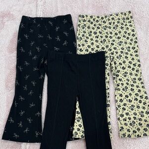 Nicole Miller Kids Leggings Set - Black and Cream Floral